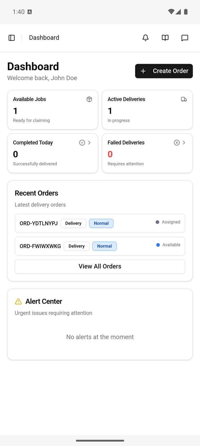 LeapCount Mobile App Screenshot – Transport